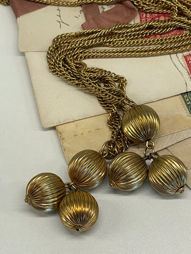 1970’s Gold Ball Trio Chain Lariat Bloomers and Frocks